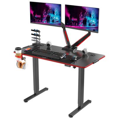 China Best Modern MESA Gamer Sit Stand Gaming PC Computer Gamer Table(Height)Electric Adjustable Single Motor Standing Gaming Height Desk Table for sale