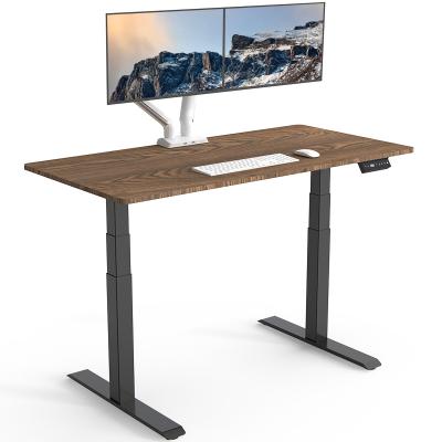 China (Size) 3 Motor Standard Dual Height Adjustable Standing Column Computer Desk Industrial Black Electric Electronic for sale