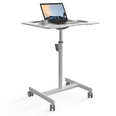 China (Height)Adjustable Laptop Mobile Single Position Desk With Wheels Shock Absorber Height Adjustable for sale