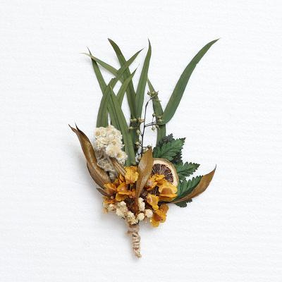 China Wedding Handmade Dry Flower Corsage For Groomsman Wedding Party Decoration Accessory for sale