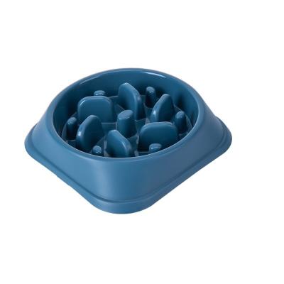 China Food Grade Viable Square Color Medium Protruding Square Color Wholesale Price Pet Bowl Cat Dog Bowl Slow Protruding Food Bowl for sale