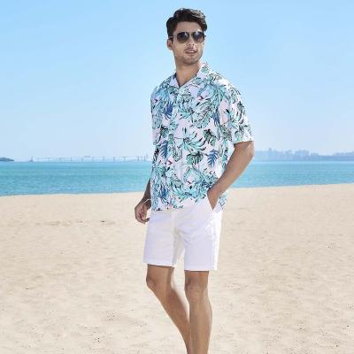 China Anti-pilling US Size Fashion Men 3D Printed Shirt Men Quick Dry Short Sleeve Beach Shirt Plus Size for sale