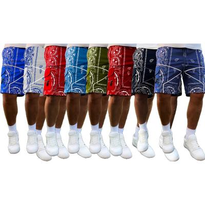 China Anti-Wrinkle 7 Colors Summer Fashion Printed Men Shorts Reflective Line In Night Men Casual Pocket Men's Running Shorts for sale