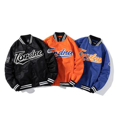 China Autumn Letter Embroidery Baseball Jackets Vintage Breathable Bomber Coats Men for sale