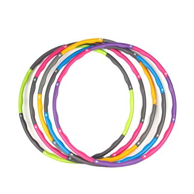 China Plastic Polynesian Dance Gymnastics Ring For Adults Eco-friendly Adjustable Flexible PP Two Colors Diy Fitness Tube for sale