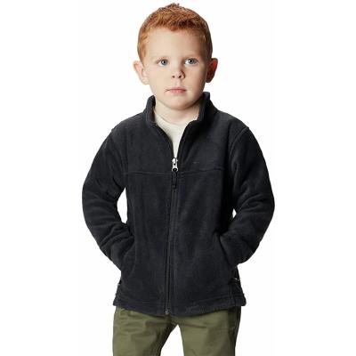 China Breathable Boy's Zipper-Up Black Soft Keep Warm Fleece Ultimate Comfortable Windproof Jacket for sale