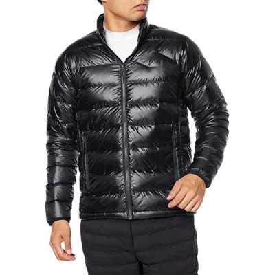 China Mens Outdoor Puffer Padded Duck Waterproof Shiny Lightweight Windproof Down Jackets Winter for sale