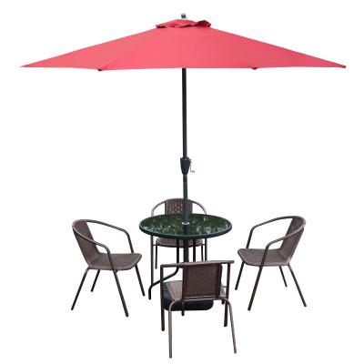 China 6pcs Outdoor Garden Leisure Modern Patio Furniture Set Table And Chair Set for sale