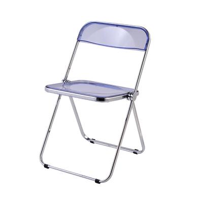 China Foldable Plastic Chair Hot Sales Transparent PC Plastic Dining Folding Chair for sale