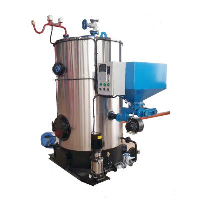 China VERTICAL Small Stainless Steel Biomass Pellet Hot Water Boiler Industrial Steam Generator 100-1000kg for sale