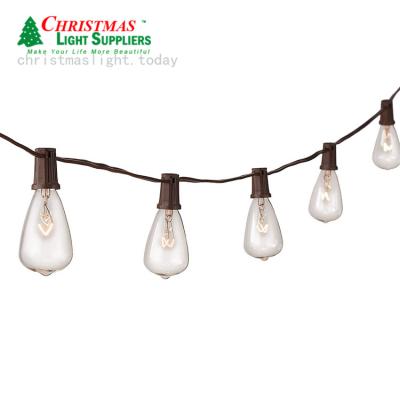 China Edison Lights ST38 Edison Classic Glass Bulb Patio Light String Commercial Party Decoration Festoon Patio Cafe Lights for Outdoor for sale