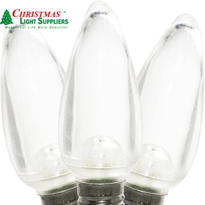 China Replacement Bulbs Cool White Smooth LED C9 Light Bulb E17 Christmas String Lights Replacement Outdoor Christmas Tree Bulbs for sale