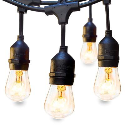 China Incandescent Bulbs Lights Customized 12 Incandescent Edison Patio S14 Serial Wedding Decorations Drop Light Set Cafe Bulbs Chain String Lights Outdoor for sale