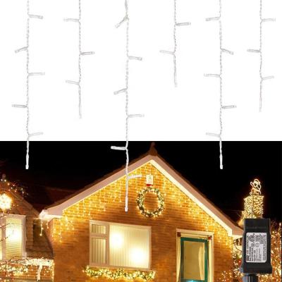 China Energy Saving Customized 300 LED Curtain Lights 8 Modes Twinkle Window Icicle Lights For Home Wedding Window Decoration for sale