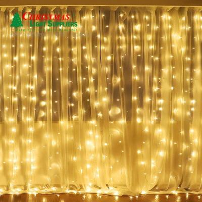 China Energy Saving Customized Connectable Low Voltage Fairy Curtain Lights 8 Modes Security Window Lights Christmas Wedding Home for sale