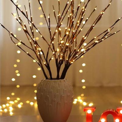 China Branches 20 Branch LED Battery Power Simulation Branch Light Vase Filler Willow Branch Fairy Light Garland Home Decoration for sale