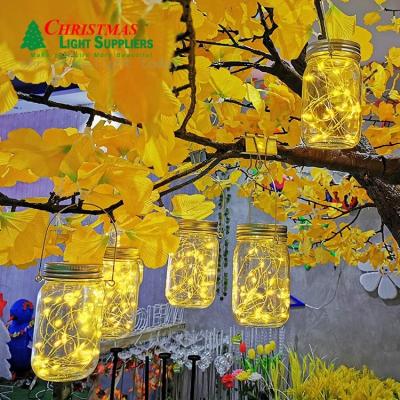 China Fairy Bottle Cork Lights Mason Jar LED Lights 25 LED Battery Powered Hanging Starry Fairy Rice Lights Outdoor Table Lights Lanterns for sale