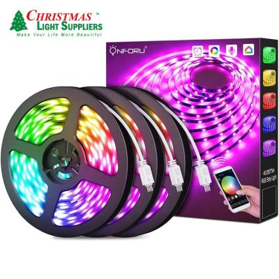 China Garden 32.8foot WiFi LED Strip Lights Smart WiFi Kit Voice Phone APP Controlled Strip Lights RGB Dimmable 5050 LED Strip Lights for sale