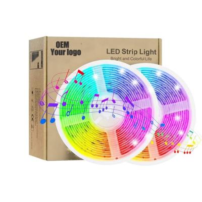 China Garden WiFi LED Strip Lights Smart WiFi Kit Voice Phone APP Controlled Strip Lights RGB Dimmable 5050 LED Strip Lights for sale