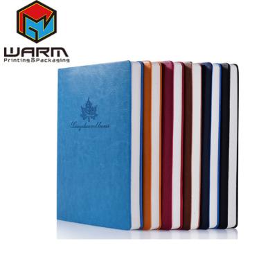 China Custom Printed Logo Leather Notebook A5 PU Cover Paper Notebook for Office or School for sale