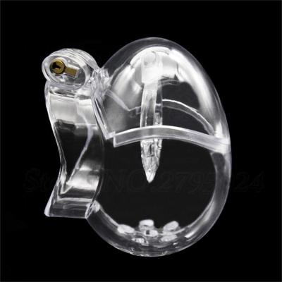 China 2020 New Design Light Weight Male Egg Type Restraint Fully Nailed Chastity Device Scrotum Ball Stretcher Cock Cage With Thorn Ring for sale