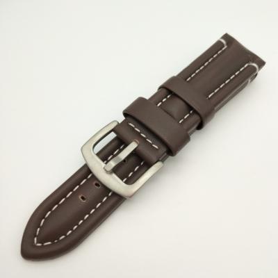 China Welcome to customize logo/size/color/performance vintage leather men's watchbands genuine leather watchband belt band for 24mm watchband for sale