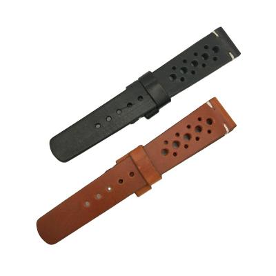 China Unique Big Hole 18mm 20mm Leather Strap Watch Band Strap Replacement Accessories for sale