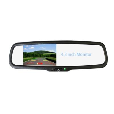 China 800x480p Factory Supplied Quality 4.3inch Car Rearview LCD Monitor With Original Bracket Custom Fit Mirror for sale