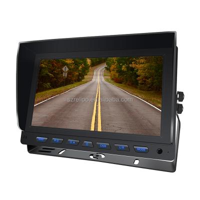 China 2 way input audio quality 9 inch TFT LCD color car monitor with U shape bracket audio input supported 2 way video input for sale