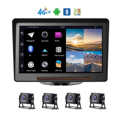 China Waterproof Relipo 10 Inch Android 9.0 4G Wifi 4 Camera Truck DVR GPS Navigation Video Recorder for sale