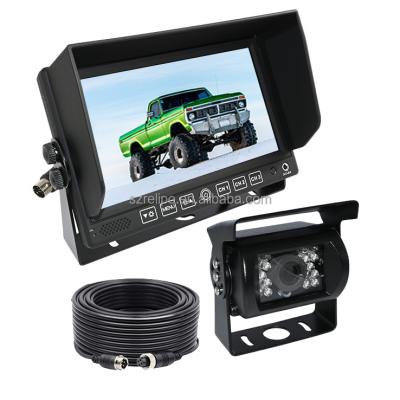 China 12V 24V Car Truck Bus Reverse Camera System Parking Line 7 Inch Car Monitor Screen With Night Vision Camera for sale