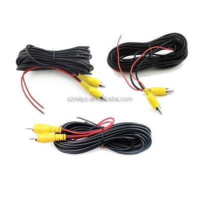 China 6/10/15/20 Meter Car Rear View Camera RCA AV Male Color Video Car to Male Adapter Cable Portable Video Cables Extension Cord for sale