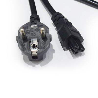 China Factory Computer AC Power Cable Shenzhen 3pin Plug Eu 3 Pin 150cm Medium Voltage Fan AC Cable EU Directly For Computer for sale