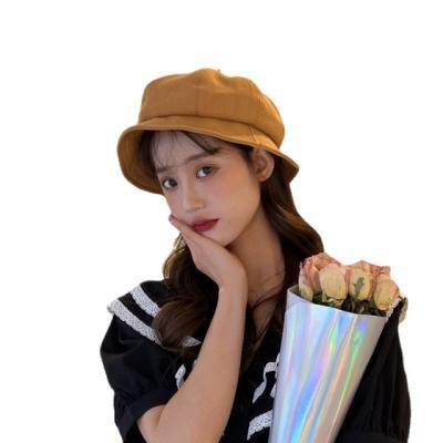 China Fashion female fisherman hat dome art clear college wind \ new 2022 spring cloud hat comfortable \ durable beret shading small face for sale