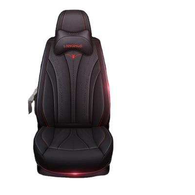 China Sports Luxury Waterproof Universal PU PVC Leather Auto OEM Logo Factory Outlet Car Seat Cover for sale