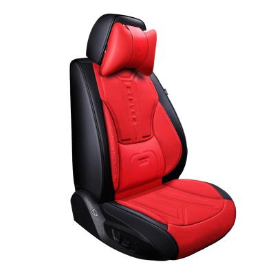 China Sports Car Seat Cover For Universal Car Seat Protector Fashion PU 9D Four Season High Quality Leather Set Customized for sale