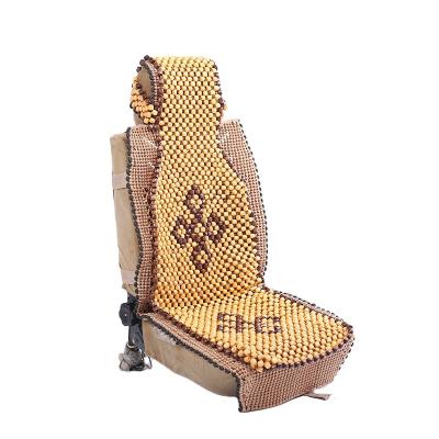 China Luxury Wooden Car Cushion Breathable Massage Bead Car Cushion Cooling Auto Accessory for sale