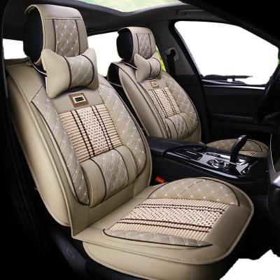 China Business Factory Direct Selling PU Car Seat Cover Luxury Leather Universal For SUV Car Cushion Covers for sale