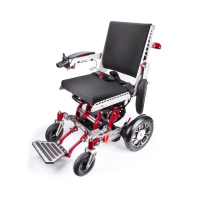 China Luxury Battery Slide in Two Side Wheelchair Electric Powerful Foldable Aluminum Electric Wheel Chair for Disabled for sale