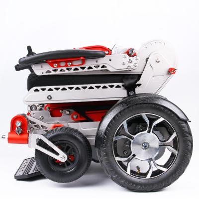 China Luxury Automatically Folding LCD Joystick controller Power Electric Wheelchair Remote Control Wheel Chair for sale