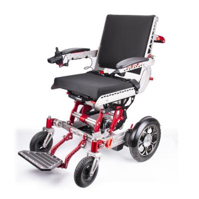 China Luxury Patented Portable Folding Aluminum Electric Wheelchair Luxury Automatic Electric Wheel Chair For Disabled for sale