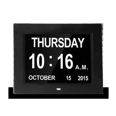 China New Cheap Desk Table Clock Alarm 8inch Date Digital Day Calendar Clock for sale