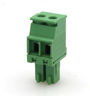 China 5 Volt 3.81mm KF15EDG-3.5 RoHS Output Power Supplies Terminal Blocks Female Right Angle Copper Green Plug In Connector for sale