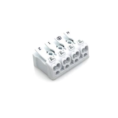 China Lighting Easy Rack 4 Pole Quick Plug Wire Connector To 450V 24A P02-4 Electrical Cable Connectors Terminal Blocks for sale