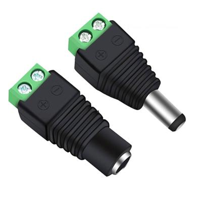 China LED BLYN Automotive Connector 5.5mm x 2.1mm Jack Socket Male & Female DC Adapter For CCTV Power Convert LED Strip Light Connection for sale