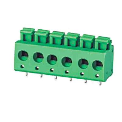 China A.W.G. KF236-5.0mm Pitch Green Color PCB Screwless Spring Clamp Terminal Block for sale