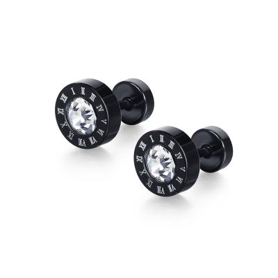 China CLASSIC Wholesale Fashion Men'S Stainless Steel Earrings New Designs Spiral Dumbbells Women Earrings for sale