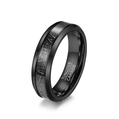 China CLASSIC Wholesale Men Women 4Mm 6Mm 8Mm Cheap Plain Gold Black Design Double Hypotenuse Tungsten Steel Ring for sale