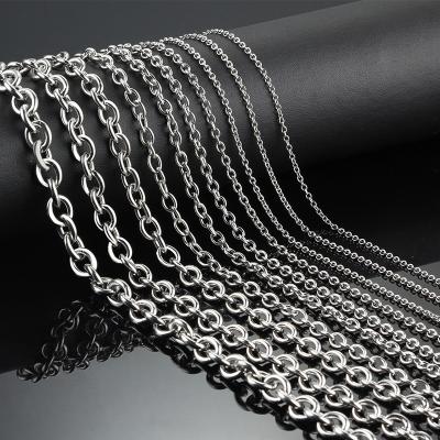 China CLASSIC Wholesale Multi-size Stainless Steel Basic Cross Chain O Chain Stainless Steel For Jewelry Making loose Chain for sale