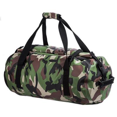 China 500D pvc tarpulin ODM&OEM camouflage printed waterproof bag netting for outdoor camping hiking duffel bag sandbag for sale